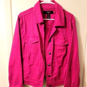 Torrid size 1 pink denim jacket
